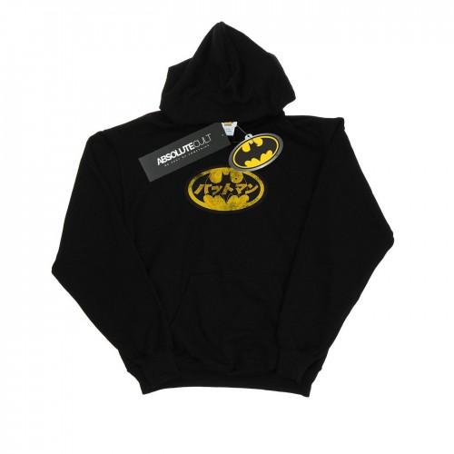 DC Comics Womens/Ladies Batman Japanese Logo Yellow Hoodie