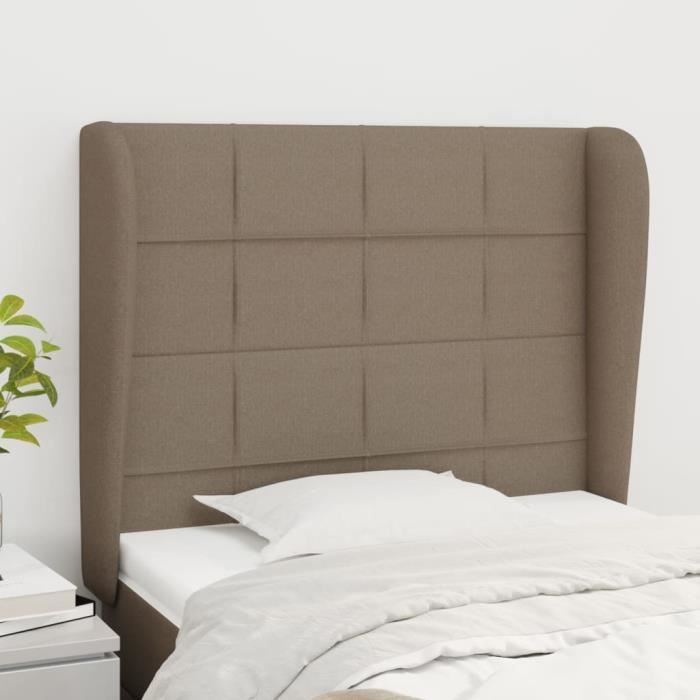 VidaXL Headboard with Ears Taupe 93x23x118-128 Cm Fabric3117942