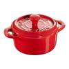Staub Керамическая Мини-Кастрюля Круглая 10см (Вишнево-красный)