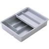 Shimomura Kihan Cutlery Case with Dividers, Sliding Design, Made In Japan, Drawer Organizer, 2-Tier, Chopstick Holder, Antibacterial, Spoon and Fork H