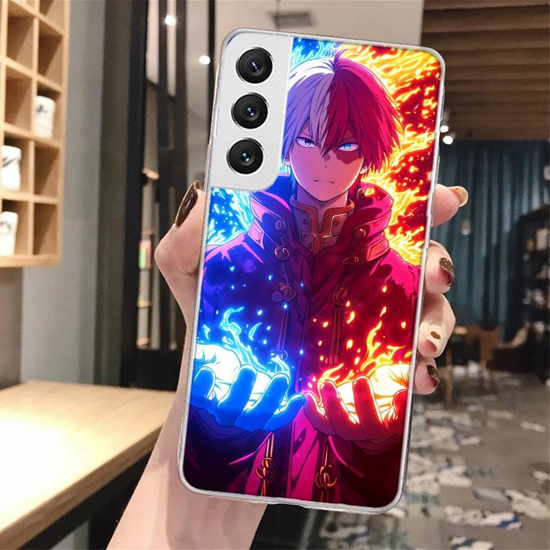 Todoroki Shoto MHA My Hero Soft Phone Case For Samsung Galaxy S24 S25 S23 S22 Ultra S21 Plus S20 FE S10 + S10E S25Ultra Pattern