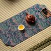 Retro Zen Tea Mat 48X24cm Chinese Zen Tea Mat Double Sided Brocade Non Slip Table Mat Luxury Tea Table Top Decoration