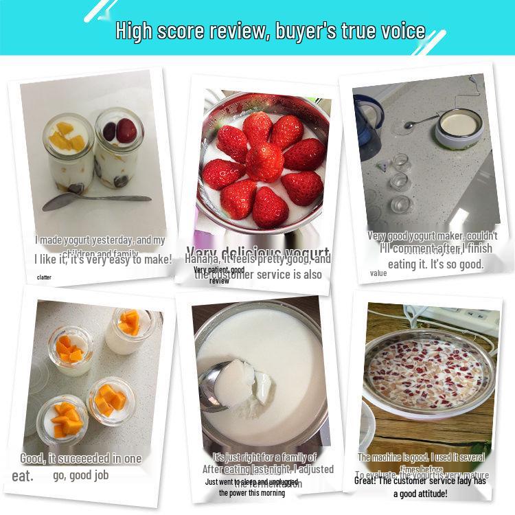 Автоматическая йогуртница, натто и рисового вина с 50 пакетиками бактериального порошка и 3 чашками - Многофункциональная бытовая мини-машина