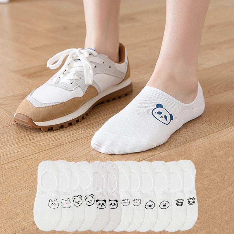 Весенне-летние женские модные хлопковые повседневные удобные носки с рисунком животных, милые забавные носки