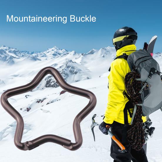 10 шт. Разноцветные карабины в форме пятиконечной звезды, карабинные крючки из алюминиевого сплава, аксессуары для DIY, пряжка для брелка для кемпинга, походов