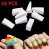 16 шт. Аксессуары для красоты ногтей, белые губки для акрилового маникюра, геля, уход за ногтями, УФ-инструмент своими руками