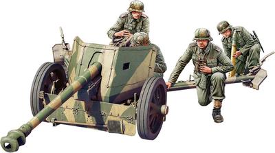 Миниатюрная немецкая пушка PaK 40 средняя модель с 4 артиллерийскими орудиями пластиковая модель MA35400 1/35 7,5 см противотанковая