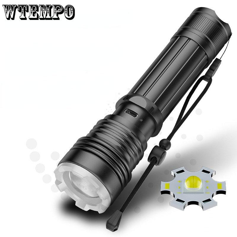 P50 Мощный фонарик, перезаряжаемый телескопический зум, мощный уличный водонепроницаемый светодиодный фонарик