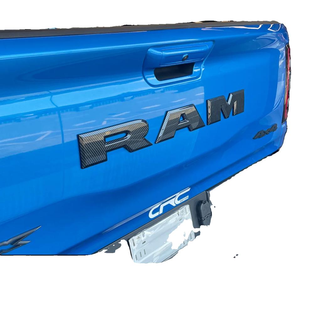 Для Ram 2022-23 ABS Передний Задний Руль Эмблема Черный Узор Углеродного Волокна Модифицированная Накладка Декоративная Рамка