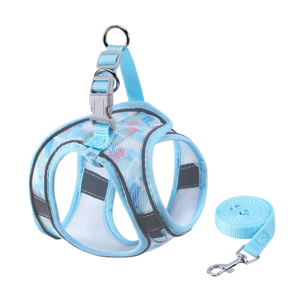 ORIA Pet Harness Dog Harness Cat Harness and Leash Set Breathable Pet Vest Reflective Strips Jacket for Small Kitten, Puppy