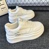 Thick-soled Versatile and High-white Shoes for Women's 2025 New Summer Popular Sports Shoes for Women's Niche High-end Board Shoes