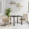 VidaXL 3-Piece Garden Dining Set with Beige Poly Rattan Cushions 3379884