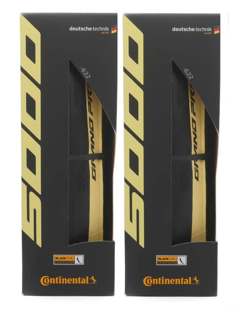 Набор из 2 мячей для гольфа Continental Grand Prix 5000, кремовая боковина, черный (700x25см) [Импортировано]