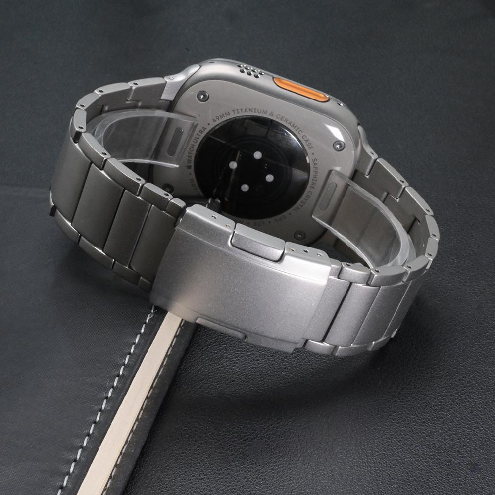 Титановый ремешок для Apple Watch Ultra 3 2 49 мм Серии 11 10 46 мм Correa Роскошный ремешок для Iwatch 9 8 7 6 5 4 Se3 45 мм 44 мм Браслет
