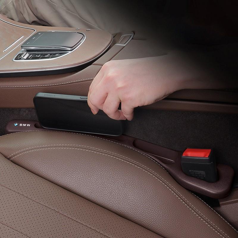 BBIX7 2PC Car Seat Gap Filler Organizer Waterproof Anti-leak Stopper Strip For BMW 1 2 3 4 5 7 Series X1 X3 X4 X5 X6 X7 F10 F20 F30