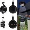 Lot de 6 lampes solaires pour gouttières - Étanche - Noir