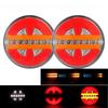 2PCS LED Truck Trailer Tail Lights Waterproof Flow Running Turn Signal Brake Stop Light Pickup Rear Light Tractor Taillights