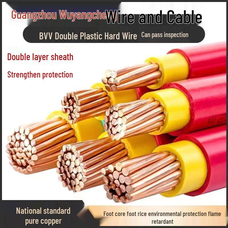 City BVV Flame Retardant Copper Core Double Plastic Cable 10/16/25/35/50/70 Square