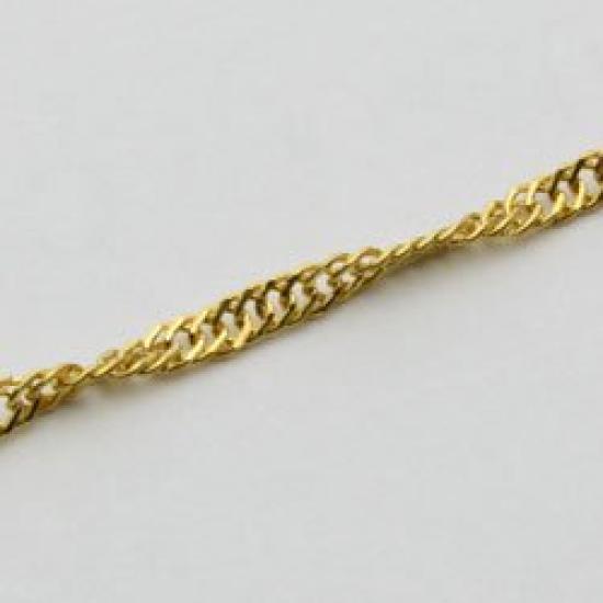 Ожерелье из чистого золота с винтовой цепочкой 45 см с гравировкой K24