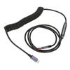 Спиральный кабель USB C Профессиональный удлиняемый кабель USB C на USB A с двумя рукавами для механической клавиатуры