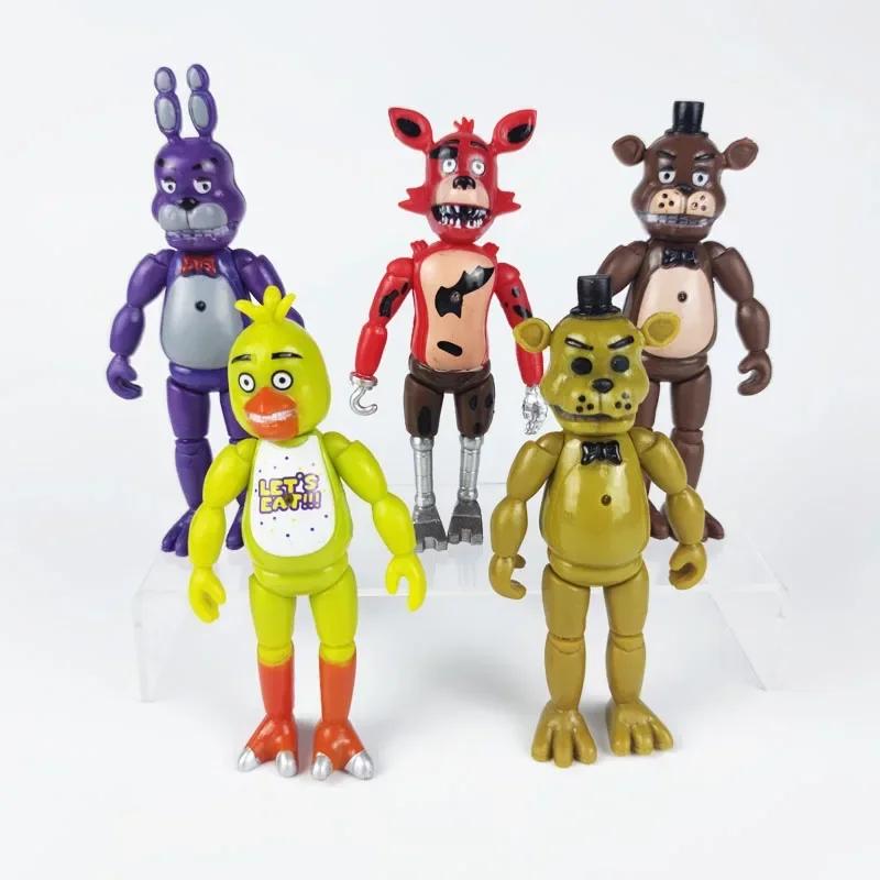 5-6 шт./комплект Фигурки FNAF Security Breach, шарнирные, подвижные, съемные, Бонни, Фокси, Медведь Фредди, Куклы, Игрушки