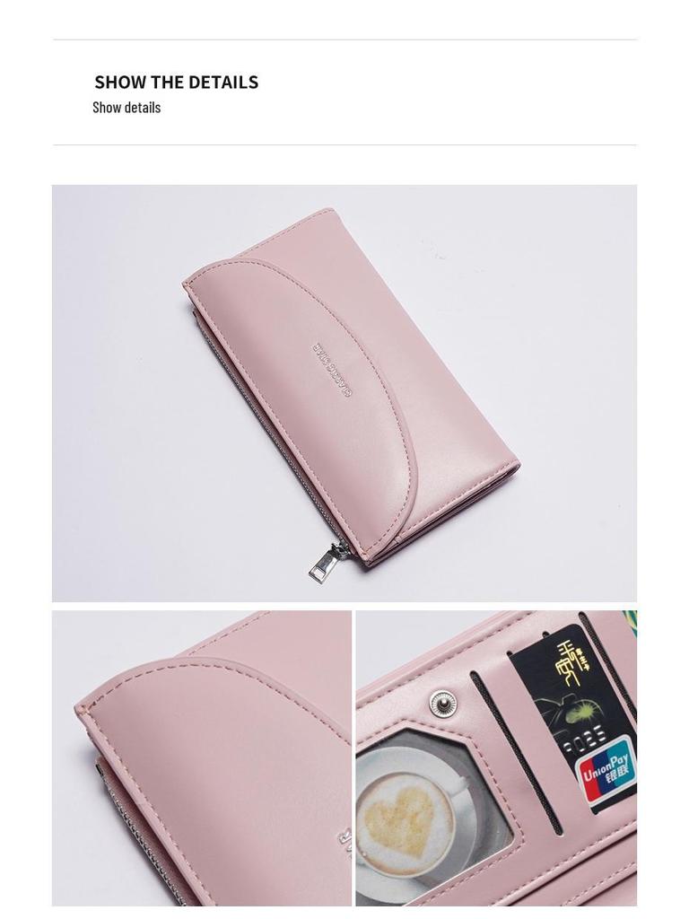 Женский длинный клатч-кошелек 2025 года — стильный, многофункциональный, большой емкости, искусственная кожа