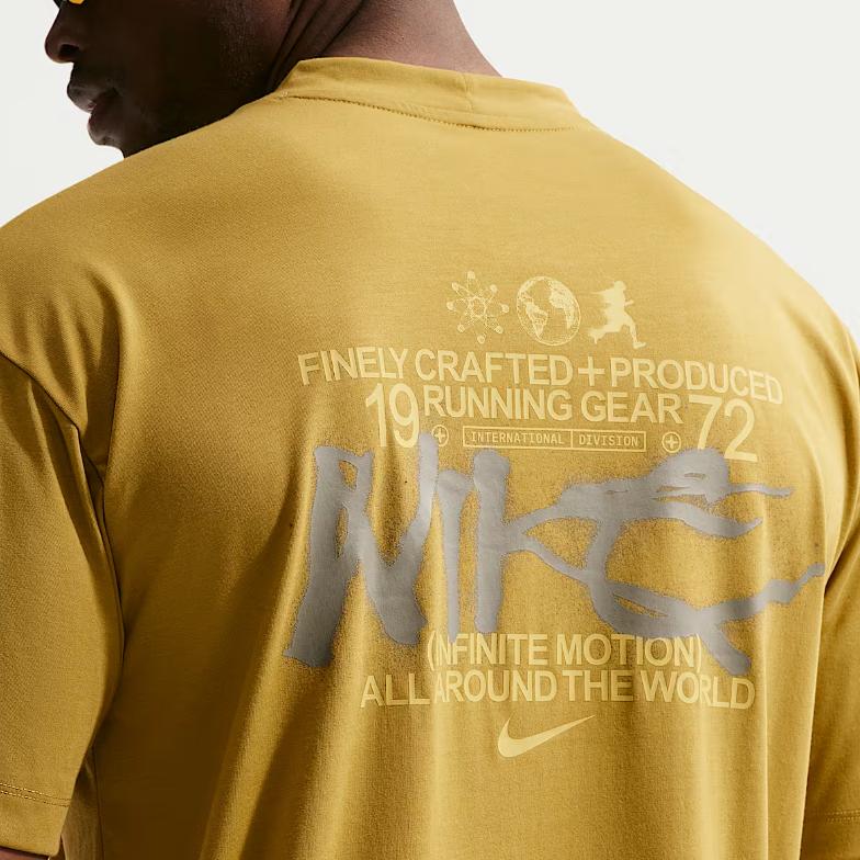 Nike Мужская футболка для бега Dri-Fit, удобная, отводящая пот, быстросохнущая, с опущенными плечами, tops IU8958-322