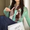 Autumn and Winter Warm Plaid Scarf for Women Korean Version Versatile Literary Retro Knitted Silk Scarf Neck Protector