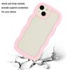 Для iPhone 15 Чехол для телефона с волнообразным дизайном PC+TPU Защитная прозрачная накладка