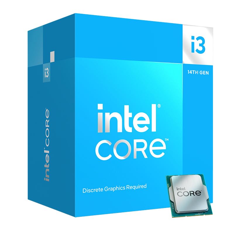 Процессор Intel Core для настольных ПК, 4 ядра, ядра P 0 E до i3-14100F (4+ ядра) 4,7 ГГц.