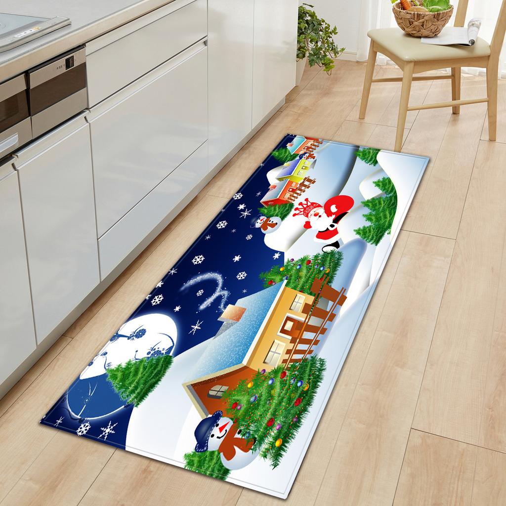 Christmas Kitchen Sand Carpet Doormat Long Floor Mat