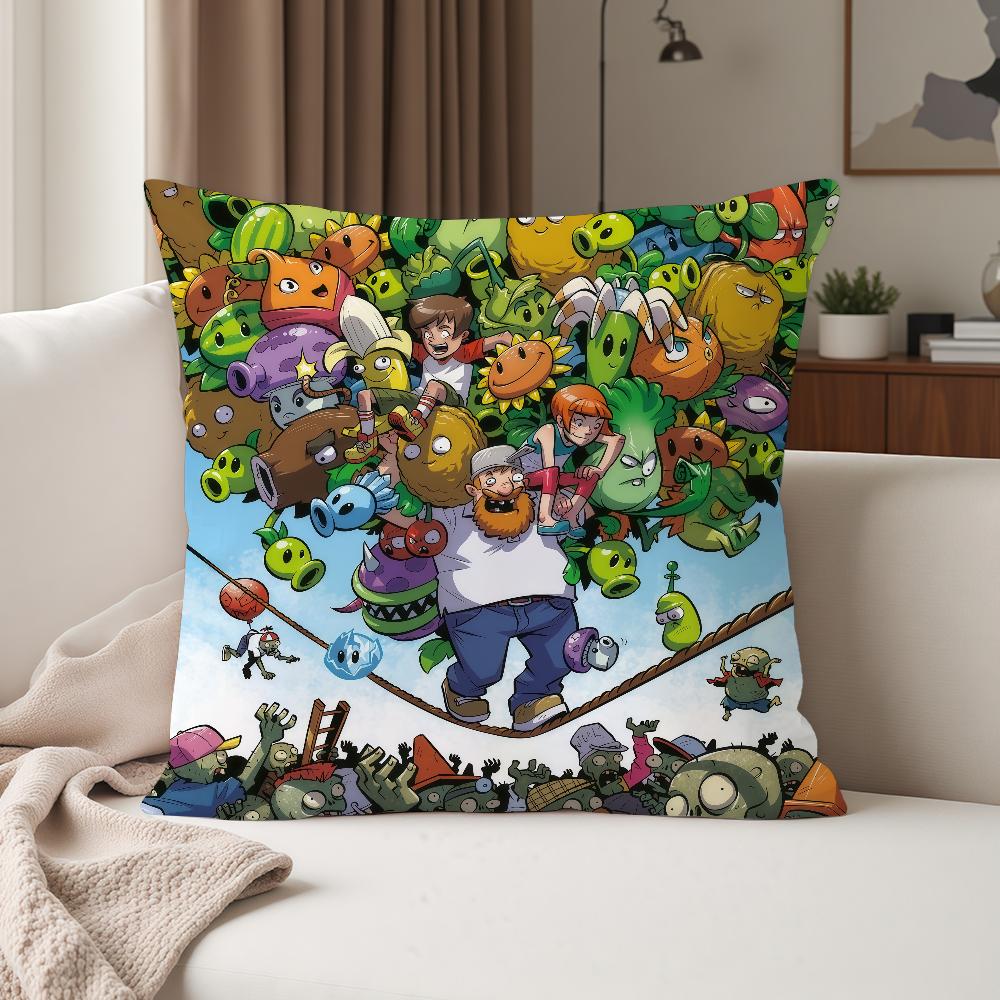 Игровой Подушка Чехол Plants Vs Zombies Стратегия Подходит Для Спален Гостиных Машин Домашнего Декора