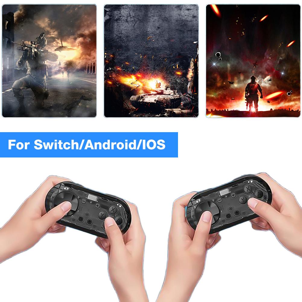 Wireless Mini Bluetooth-compatible RGB Glowing Gamepad Keychain Sized Gamepad Joystick for Switch/Switch OLED IOS for Android