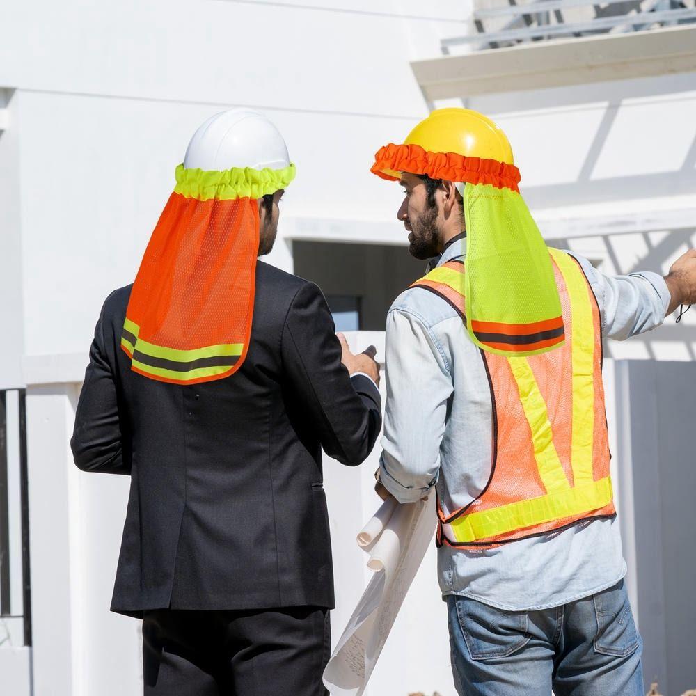 Сетчатая ткань Защитная каска Солнцезащитный козырек Светоотражающая накладка на козырек Светоотражающий щиток для шеи Лето