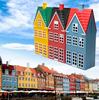 Poul Willmusen House-Shaped Piggy Bank, Copenhagen Nyhavn Streetscape, SoDanish, Scandinavian Style, Interior Decor, Made in Denmark, Netherlands,