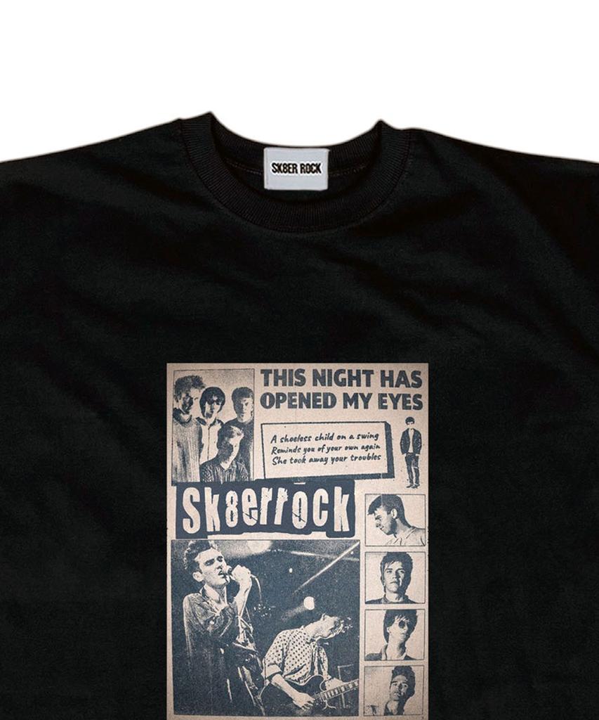 SK8ER ROCK Band Poster T-Shirt ((Black))