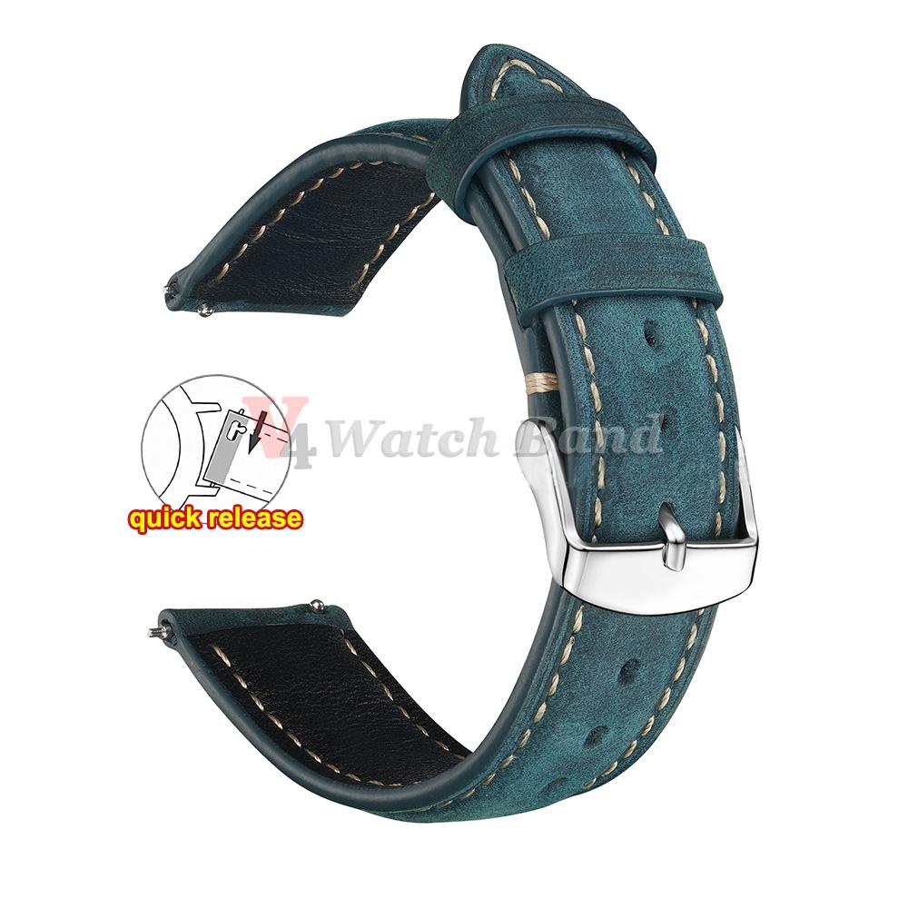 Ремешок из коровьей кожи с прошивкой для Omega 18 мм 20 мм 22 мм для браслета Rolex для Seiko темно-коричневый серый винтажный кожаный ремешок для часов