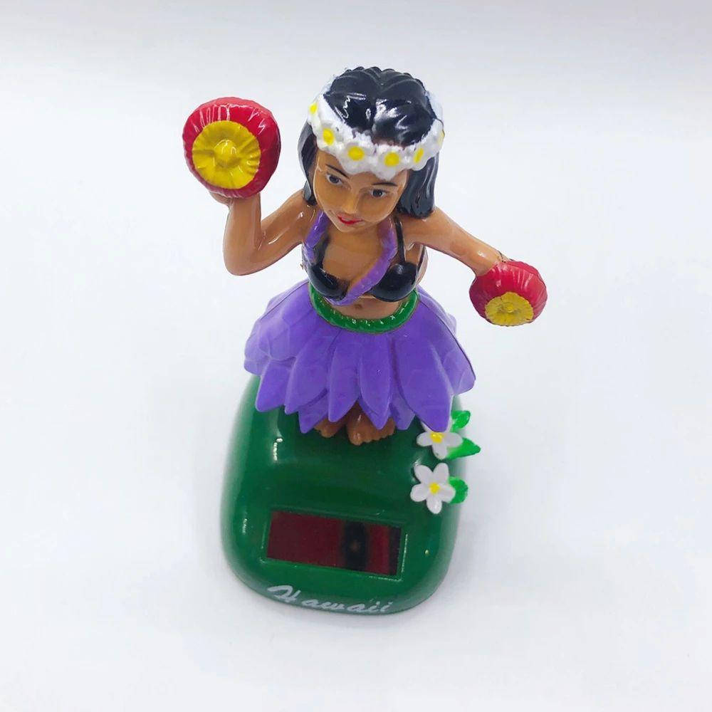 Toy Swinging Bobble Shaking Head Doll Dancing Hula Girl Solar Swinging Doll Swinging Hawaiian Girl