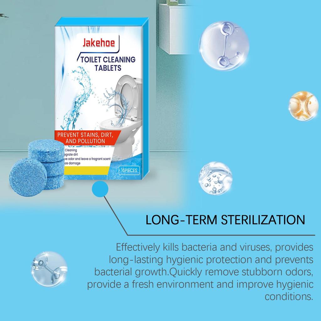 Таблетки для чистки унитаза Jakehoe для удаления запаха, удаления пятен, удаления накипи, чистящие таблетки с чистящей пеной