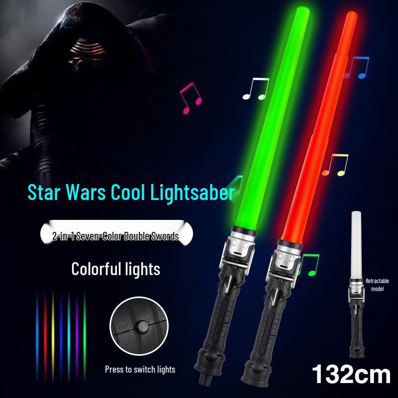 Men's & Children's Telescopic Seven-Color Laser Sword - Flashing Light for Street Vending & Night Markets