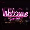 Добро пожаловать неоновая вывеска светодиодная лампа на батарейках креативная форма мерцание бесплатная декоративная прикроватная неоновая вывеска световой орнамент