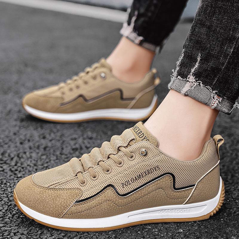 Мужские повседневные кроссовки летние на толстой подошве сетчатые дышащие теннисные туфли противоскользящие износостойкие беговые кроссовки De Hombre