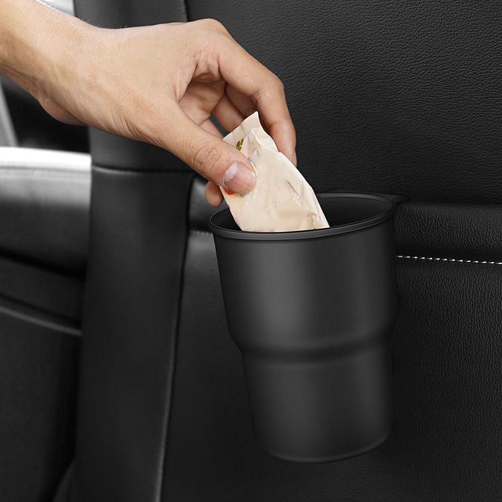 Multifunctional Car Water Cup Holder Car Door Cup Holder Box Back Clip Design Car Seat Back Water Cup Box Organizer Trash Can