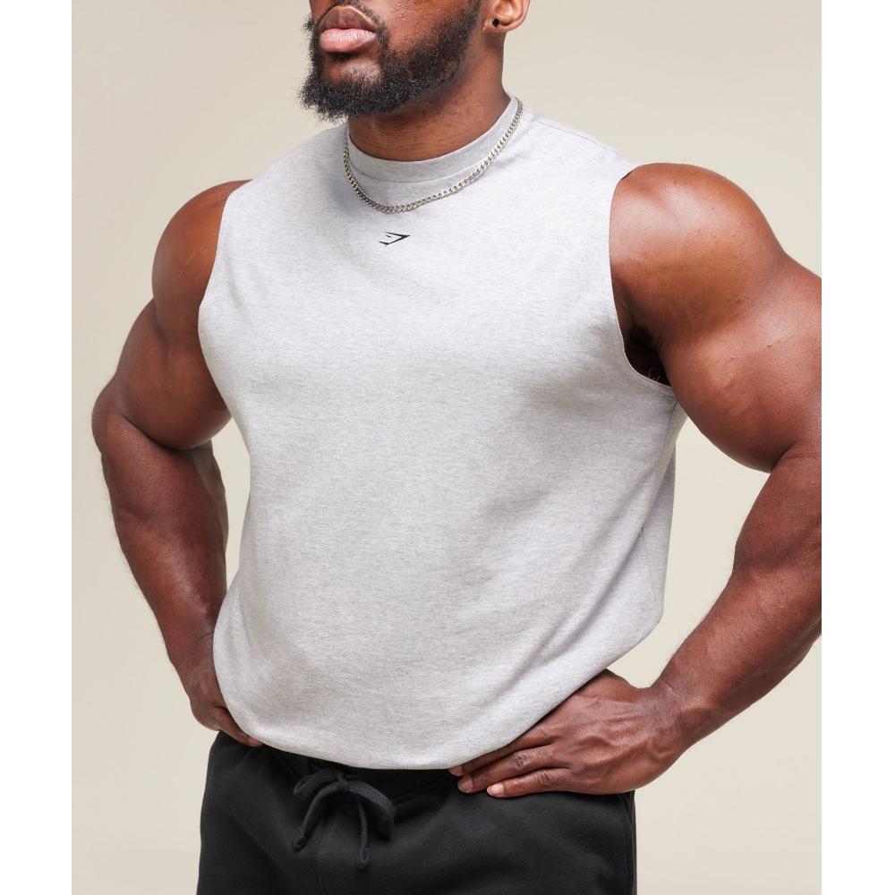 Gymshark Тяжелый танк светло-серый сердечник Marl A2b9h Gbcn