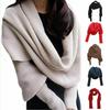 Autumn And Winter Popular Wool Scarf Men And Women Extended Scarf Shawl With Sleeves Knitted Scarf
