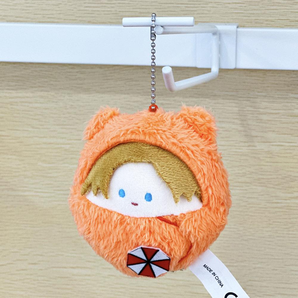 10cm RE9 Leon Kennedy Plush Keychain Resident Evil RE4 Soft Stuffed Survival Horror Game Fan Gift Birthday Christmas Pendant