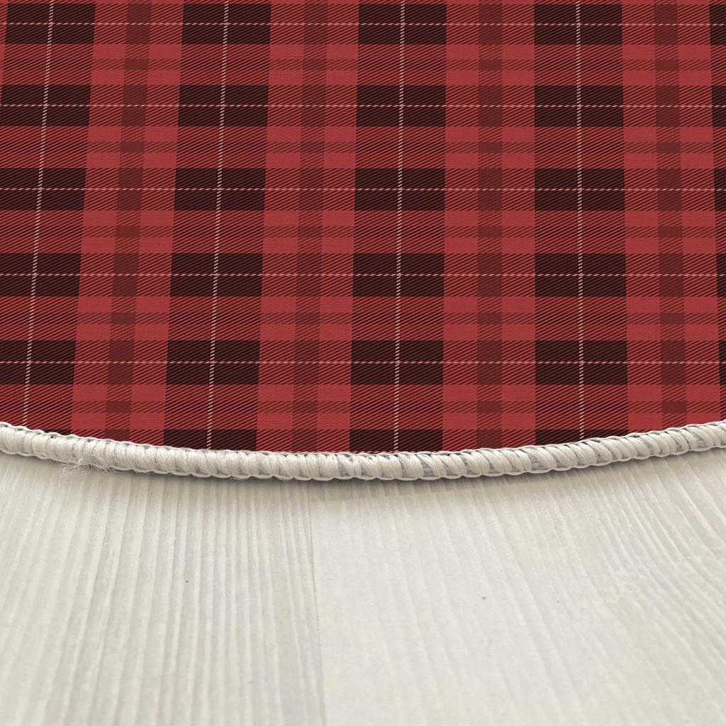 Рождественская концепция Декоративный тонкий машинный тканый хлопок Нескользящая основа Моющийся ковер для комнаты