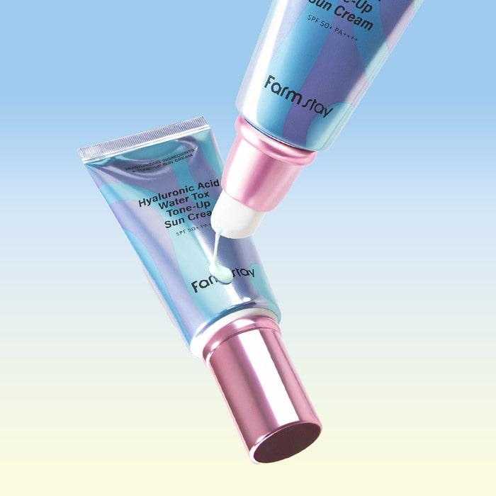 [Farmstay] Солнцезащитный крем для лица с гиалуроновой кислотой Water Tox Tone Up SPF 50+ PA++++ 60г