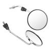 2pcs Motorcycle Rearview Mirror 8mm Thread Chrome Plated Round Universal for Street Bikes ATV