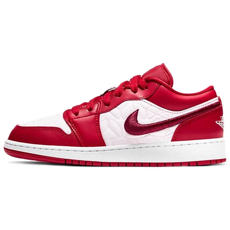 Air Jordan 1 Low Grade School 'Pink Quilt' (Unisex) Gym Red / Pink Foam / Dark Beetroot Kids' Basketball Shoes DB3621 600